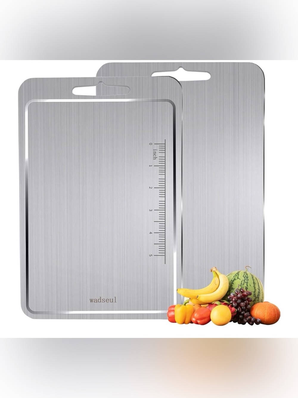 Wadseul Silver Flexible Cutting Board - Metal-Look Prep Board